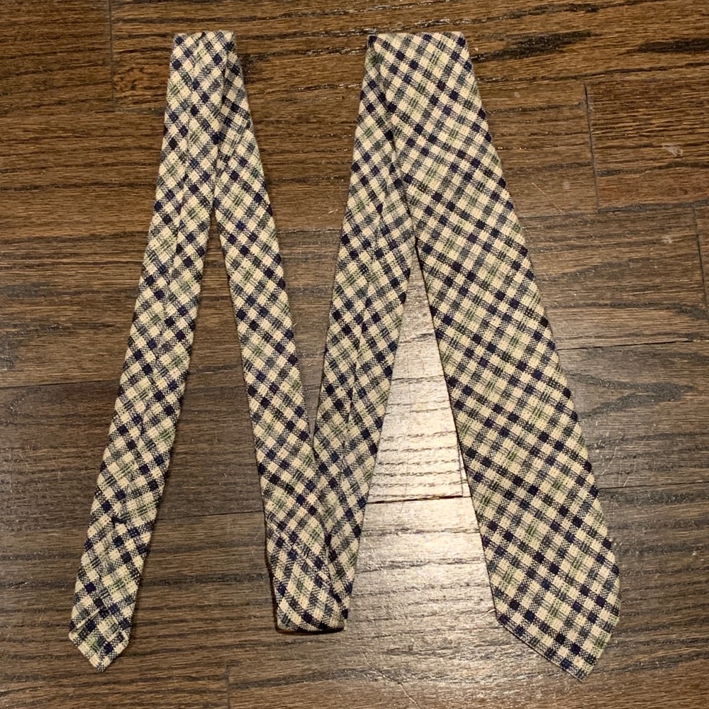 SUITSUPPLY Check Tie - Green Blue